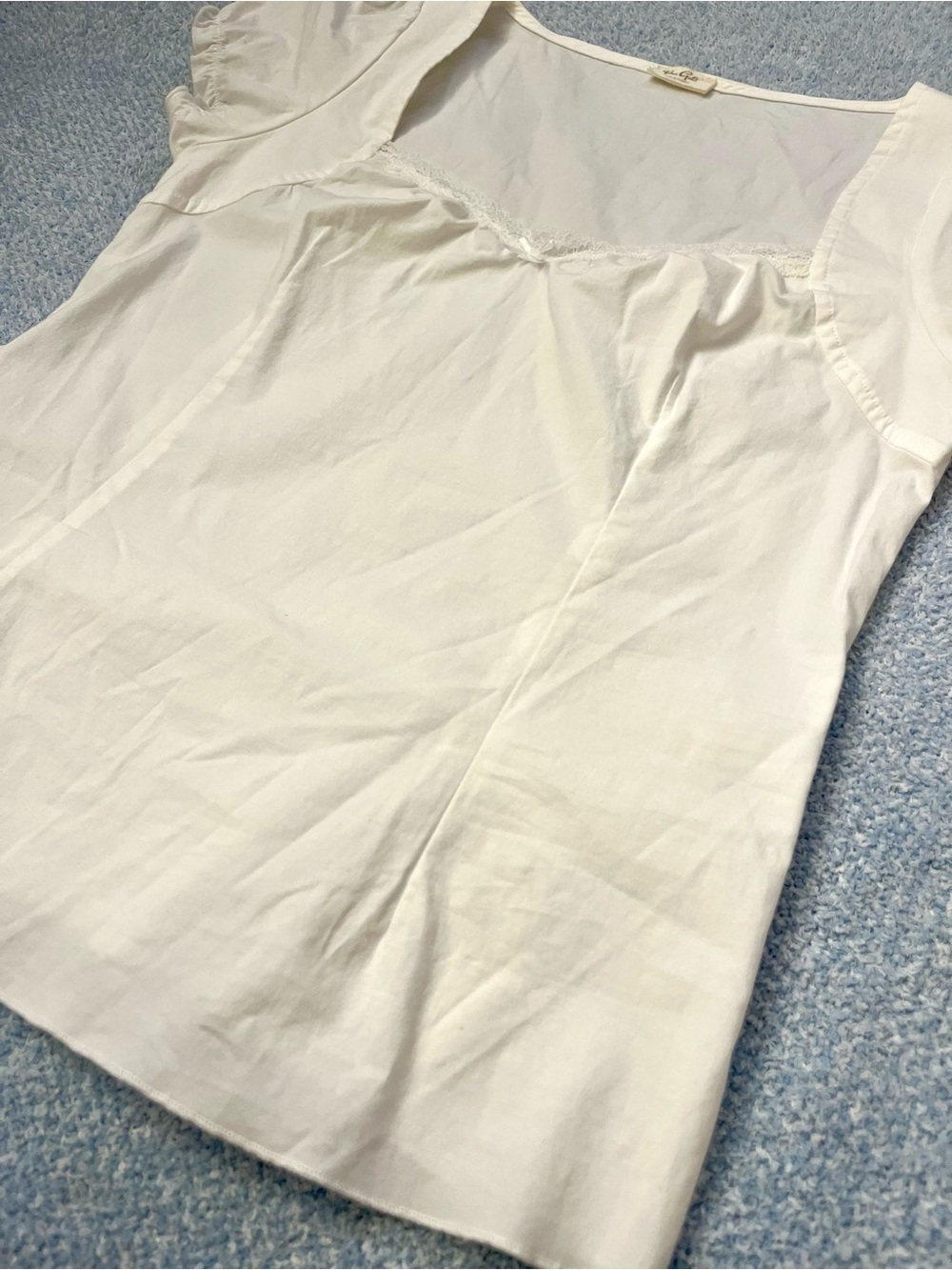 John Galt White Puff Sleeve Top - Picture 9 of 14